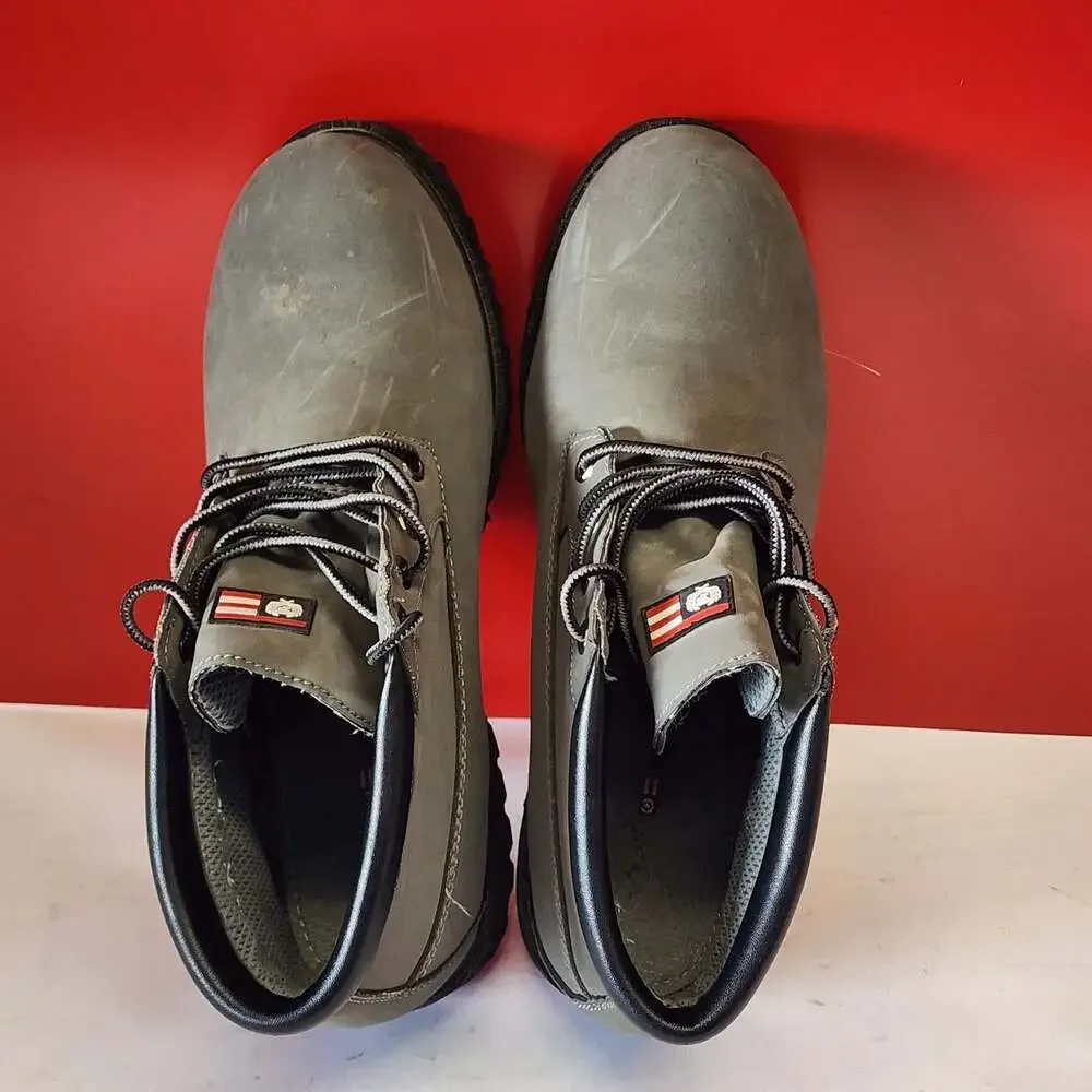 Phat Farm Men's Gray Nubuck Leather Rugged Ankle Boots